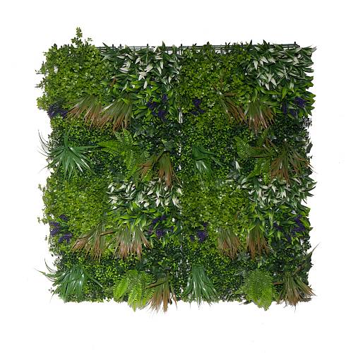Supergreens Τεχνητή Φυλλωσιά Φτέρη Mix με Μωβ Άνθος 100x100 εκ.