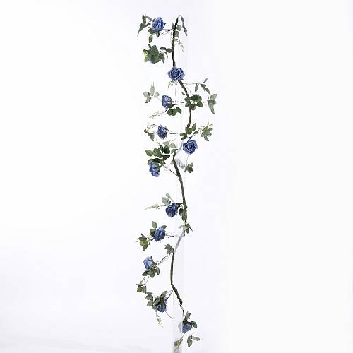 Supergreens Τεχνητή Γιρλάντα Τριαντάφυλλο Garden Μπλε 240 εκ.