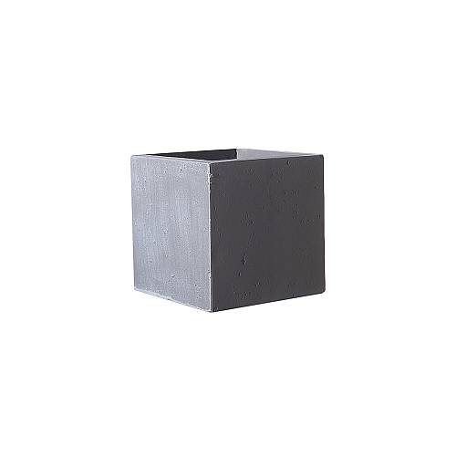 Supergreens Γλάστρα Πήλινη Τετράγωνη "Rocky" Γκρι M 30x30x30 εκ.