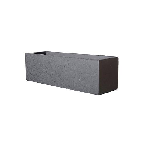 Supergreens Γλάστρα Πήλινη Ορθογώνια ''Terazzo'' Μαύρη S 60x19x19 εκ.
