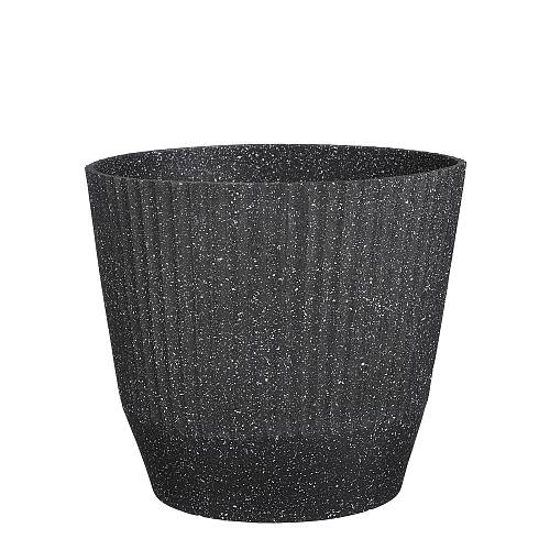 Supergreens Γλάστρα PVC "Terazzo" Μαύρο 37x37x33,5 εκ.