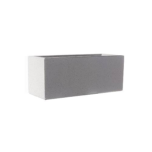Supergreens Γλάστρα Πήλινη Ορθογώνια "Stone" Γκρι M 60x30x30 εκ.