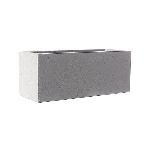 Supergreens Γλάστρα Πήλινη Ορθογώνια "Stone" Γκρι L 80x37x37 εκ.