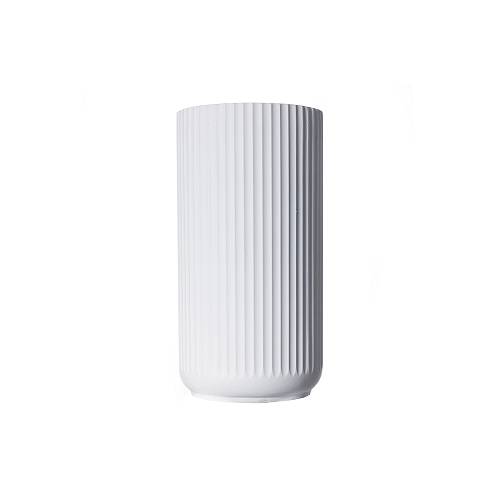 Supergreens Γλάστρα Πήλινη Κύλινδρος "Stripe" Λευκή S 26x26x50 εκ.