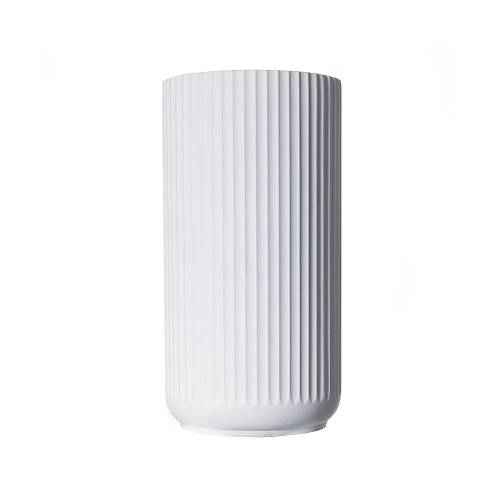 Supergreens Γλάστρα Πήλινη Κύλινδρος "Stripe" Λευκή M 33x33x63 εκ.