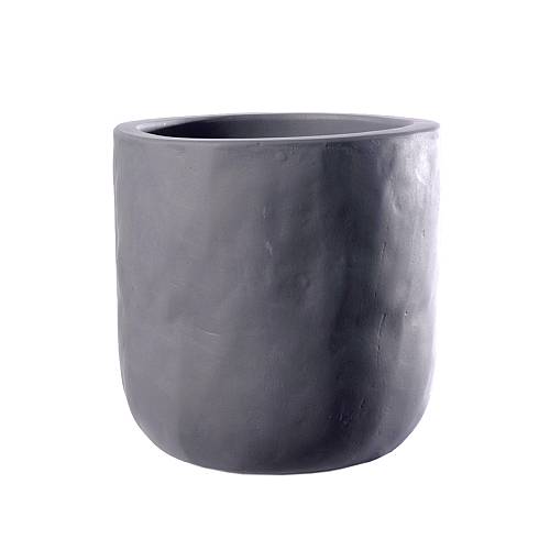 Supergreens Γλάστρα Τσιμεντένια Στρογγυλή "StoneCast" Γκρι 38x38x38 εκ.