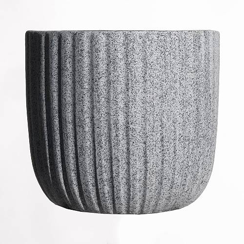 Supergreens Κασπώ Τερακότα "Dante" Στρογγυλό Γκρι 24x24x22 εκ.