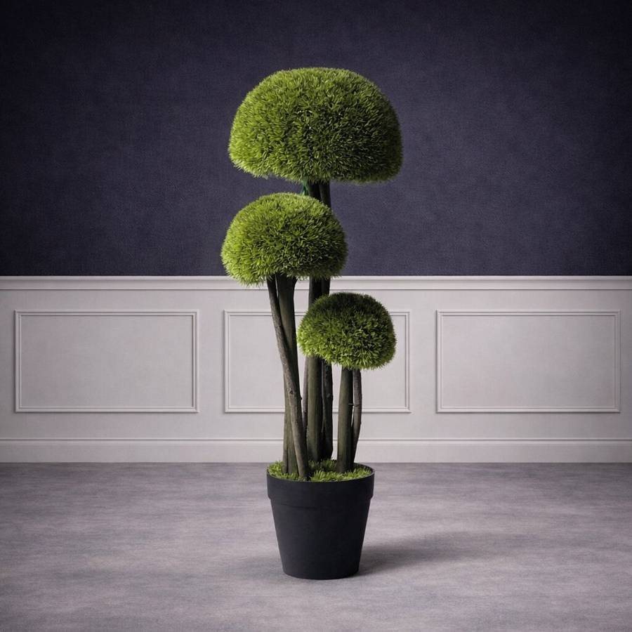 Supergreens UV Τεχνητό Δέντρο Μπονσάι Moss Mushroom Τριπλό Πράσινο 70 εκ.