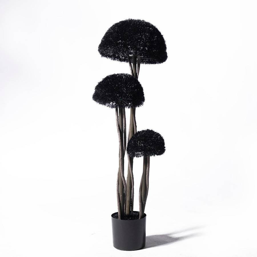 Supergreens UV Τεχνητό Δέντρο Μπονσάι Moss Mushroom Τριπλό Μαύρο 120 εκ.