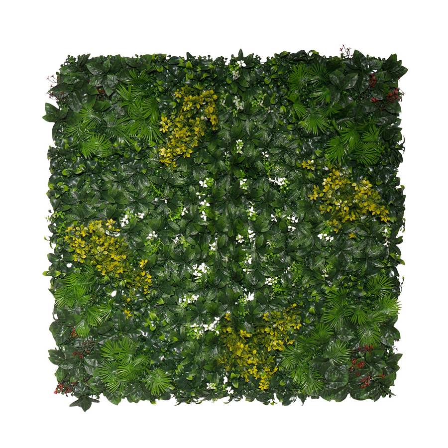 Supergreens Τεχνητή Φυλλωσιά Φίκος με Κίτρινα Άνθη Πράσινη 100x100 εκ.