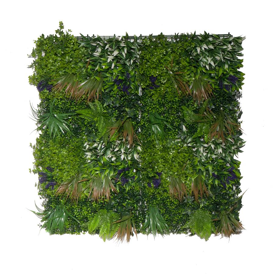 Supergreens Τεχνητή Φυλλωσιά Φτέρη Mix με Μωβ Άνθος 100x100 εκ.