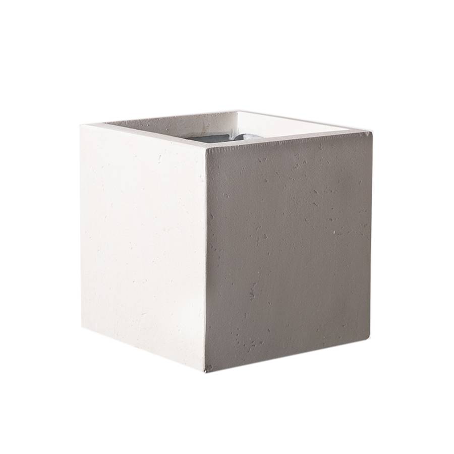Supergreens Γλάστρα Πήλινη Τετράγωνη Rocky Γκρι Ανοιχτό XL 50x50x50 εκ.