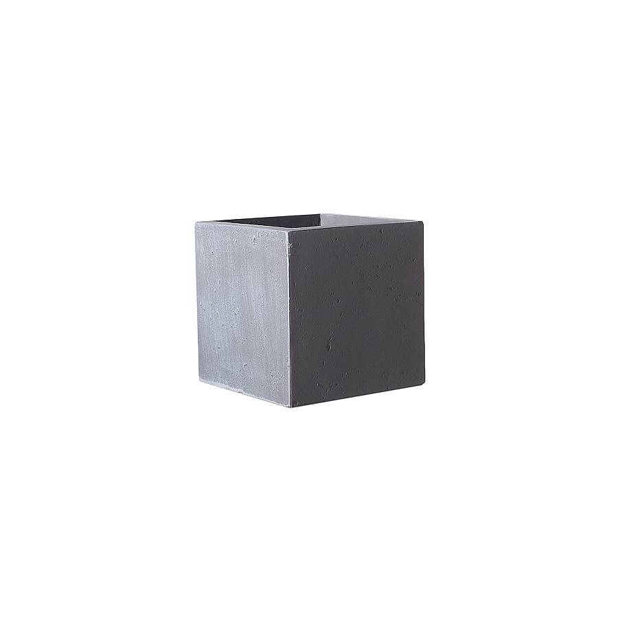 Supergreens Γλάστρα Πήλινη Τετράγωνη Rocky Γκρι S 23x23x23 εκ.