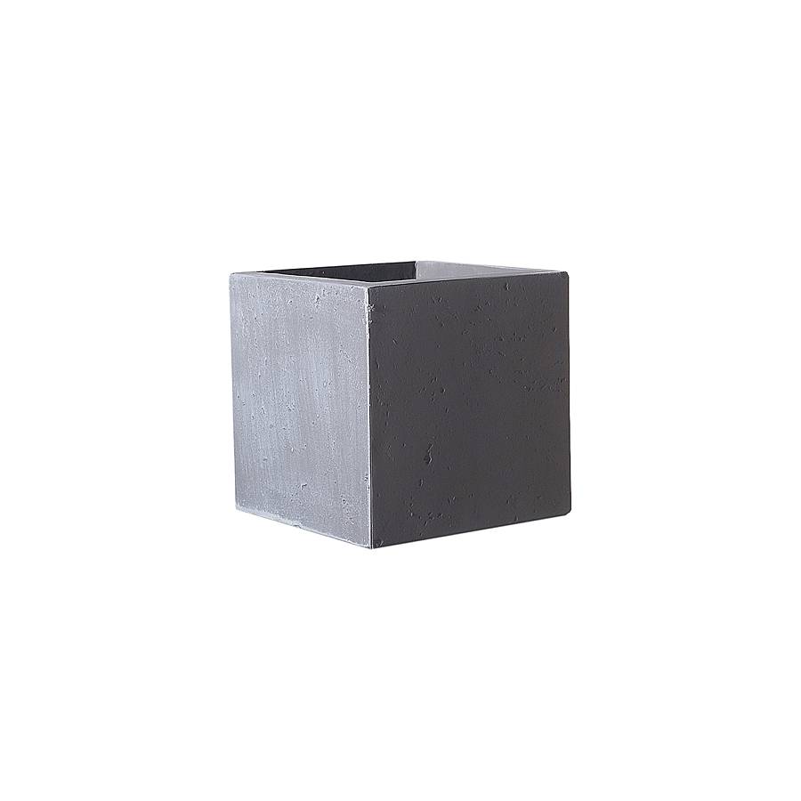 Supergreens Γλάστρα Πήλινη Τετράγωνη Rocky Γκρι M 30x30x30 εκ.