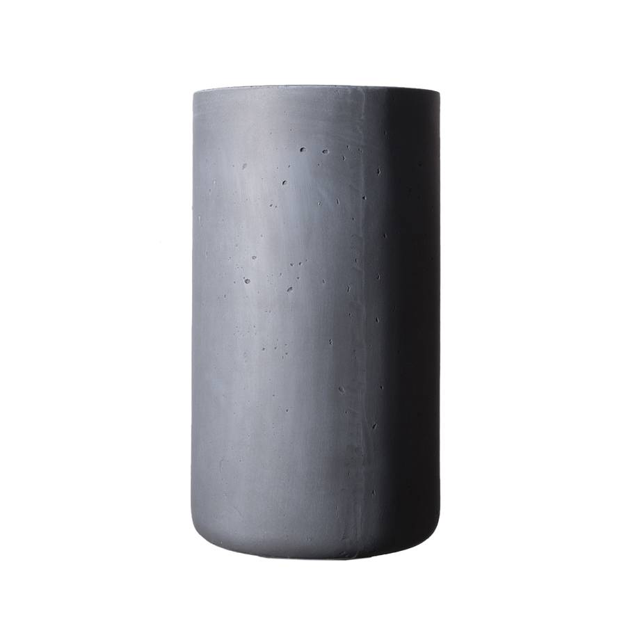 Supergreens Γλάστρα Πήλινη Κύλινδρος Rocky Γκρι M 34x34x61 εκ.