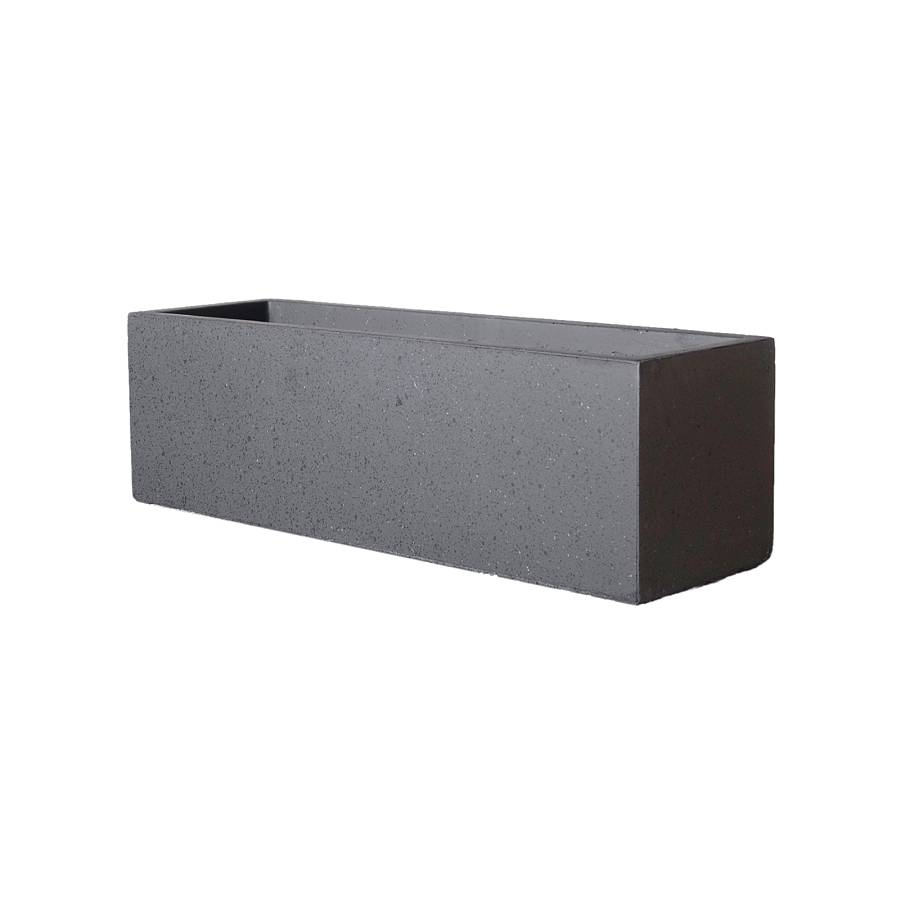 Supergreens Γλάστρα Πήλινη Ορθογώνια Terazzo Μαύρη M 70x25x23 εκ.