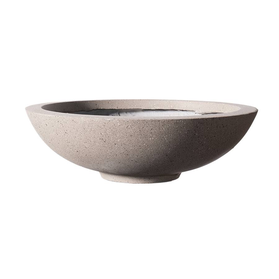 Supergreens Γλάστρα Πήλινη Οβάλ Terazzo Λευκή Elephant M 60x60x19 εκ.