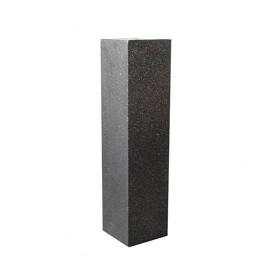 Supergreens Ανθοστήλη Πήλινη Terazzo Μαύρο M 28x28x100 εκ.