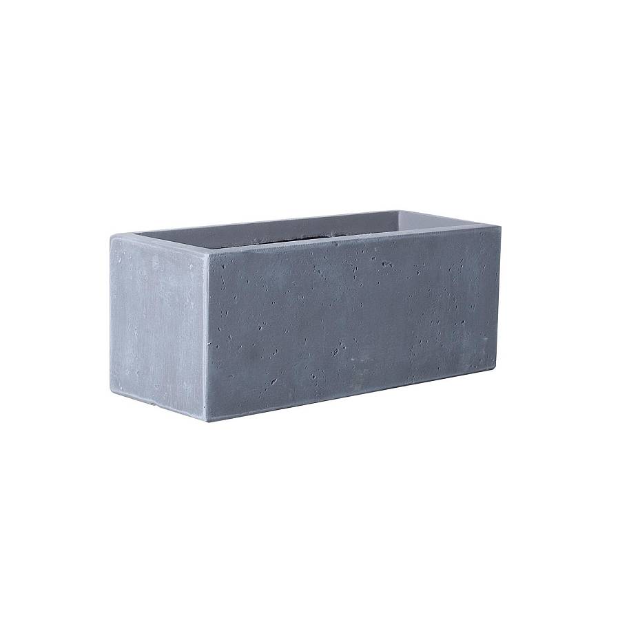 Supergreens Γλάστρα Πήλινη Ορθογώνια Moody Γκρι M 60x30x30 εκ.