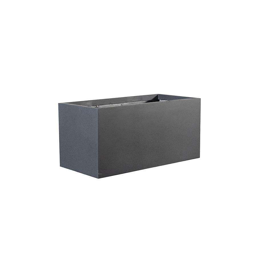 Supergreens Γλάστρα Πήλινη Ορθογώνια Solid Μαύρη S 50x20x20 εκ.