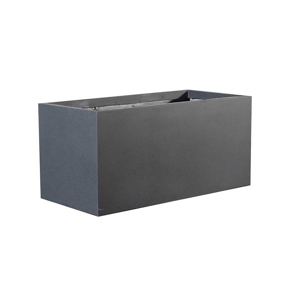 Supergreens Γλάστρα Πήλινη Ορθογώνια Solid Μαύρη L 80x37x37 εκ.