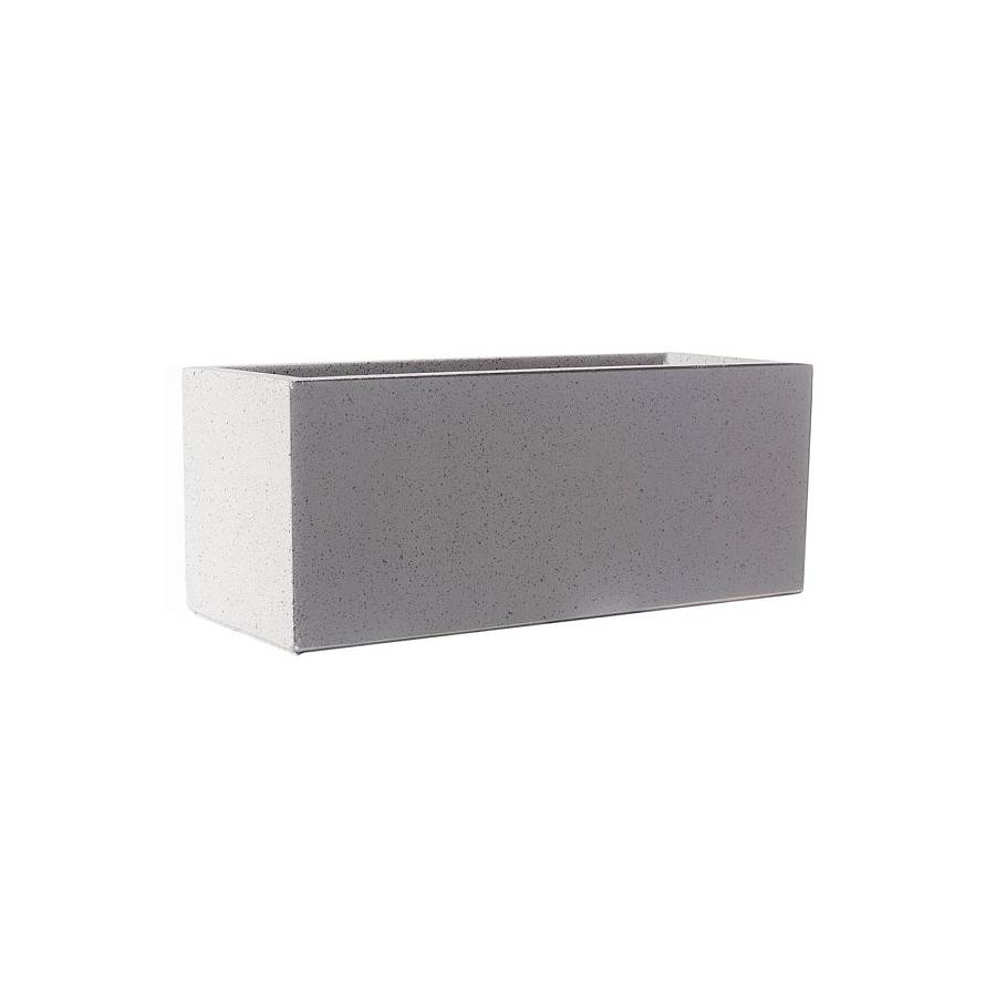 Supergreens Γλάστρα Πήλινη Ορθογώνια Stone Γκρι M 60x30x30 εκ.