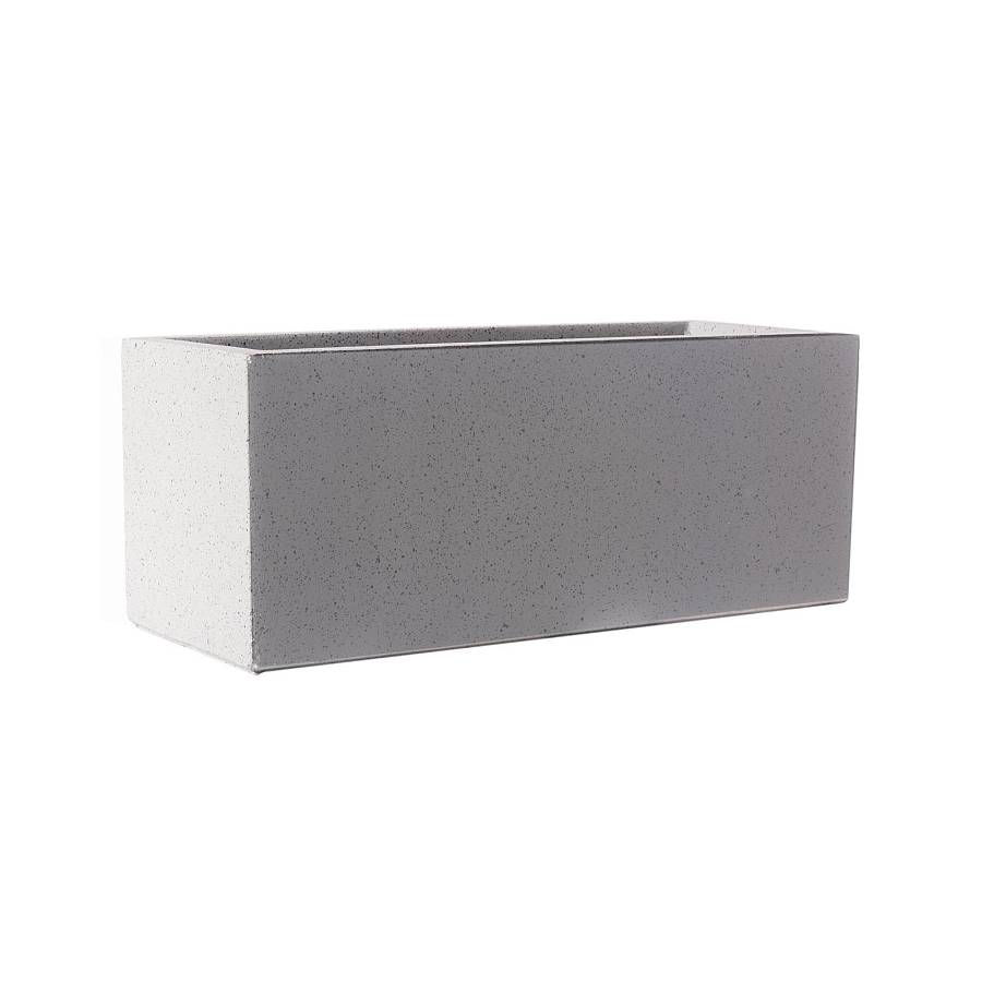 Supergreens Γλάστρα Πήλινη Ορθογώνια Stone Γκρι L 80x37x37 εκ.