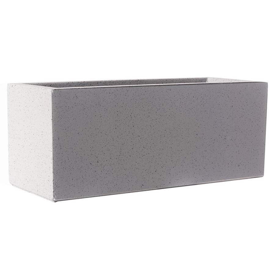 Supergreens Γλάστρα Πήλινη Ορθογώνια Stone Γκρι XL 100x47x47 εκ.