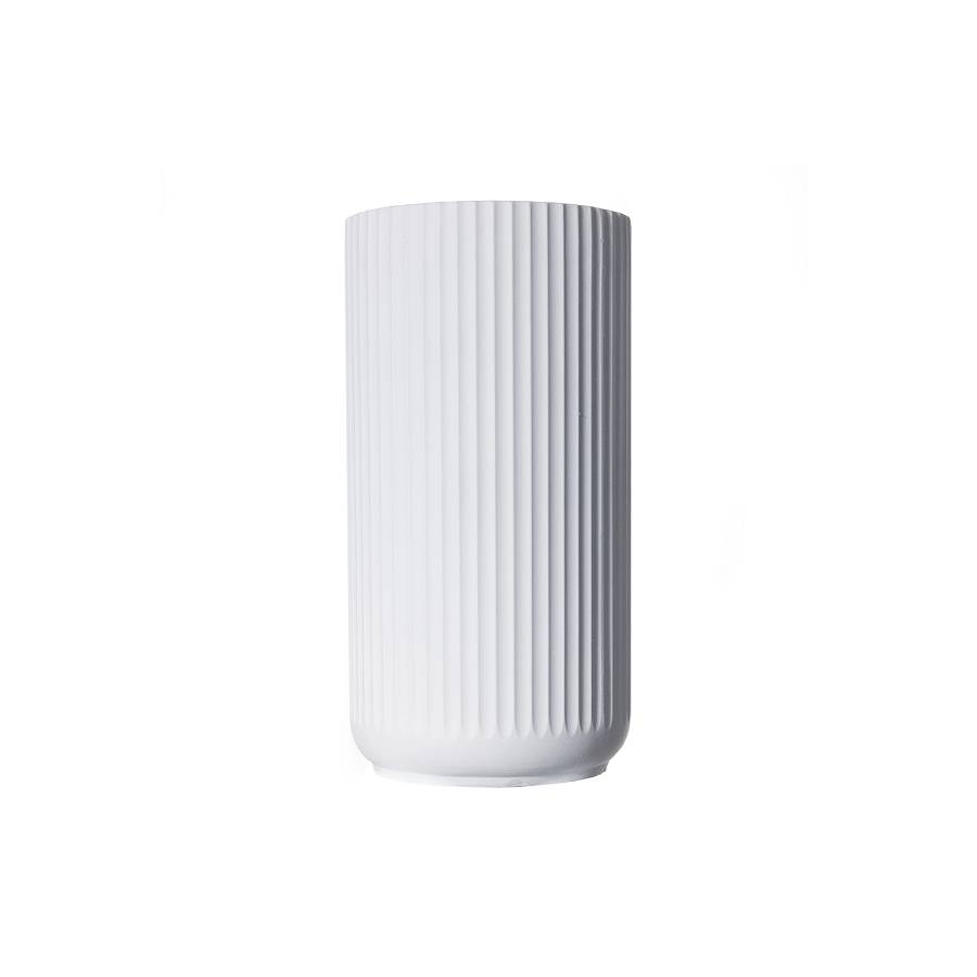 Supergreens Γλάστρα Πήλινη Κύλινδρος Stripe Λευκή S 26x26x50 εκ.