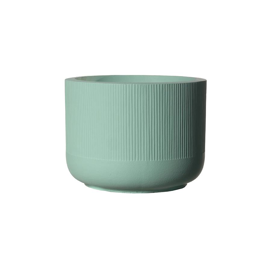 Supergreens Γλάστρα Πήλινη Οβάλ Petal Πράσινο Ανοιχτό M 35x35x26 εκ.