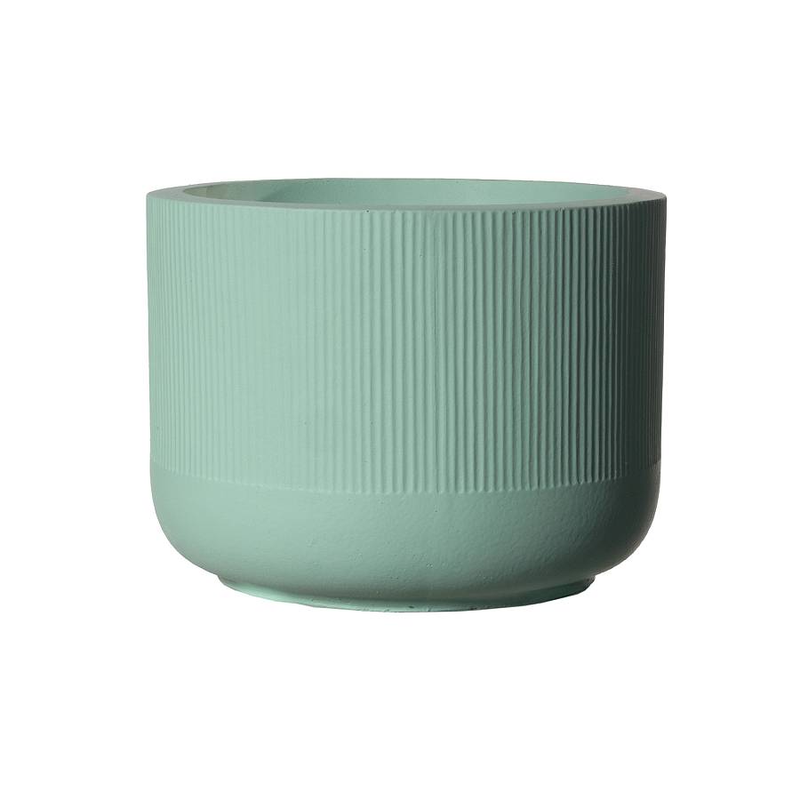 Supergreens Γλάστρα Πήλινη Οβάλ Petal Πράσινο Ανοιχτό L 43x43x31 εκ.