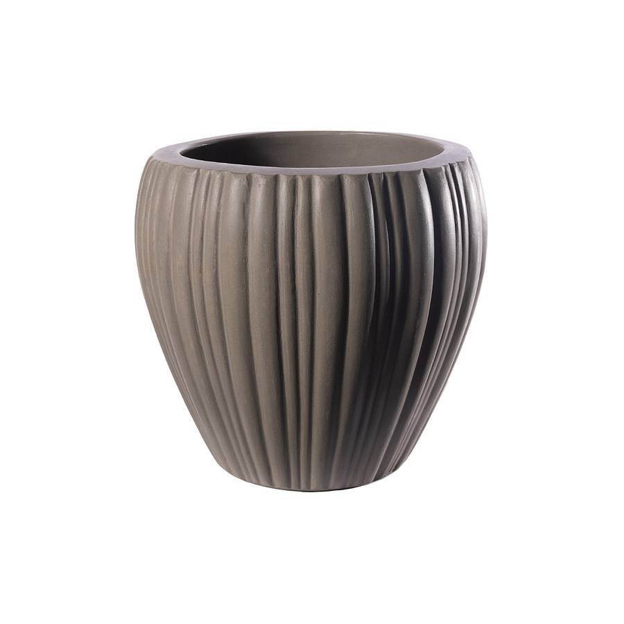 Supergreens Γλάστρα Τσιμεντένια Στρογγυλή SolidFlora Φυσική 42x42x38 εκ.
