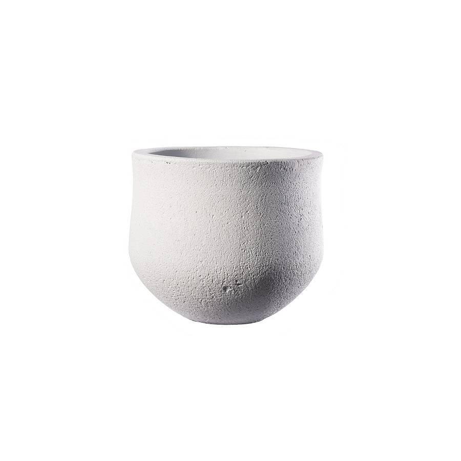 Supergreens Γλάστρα Τσιμεντένια Στρογγυλή Eden Λευκή 35x35x30 εκ.