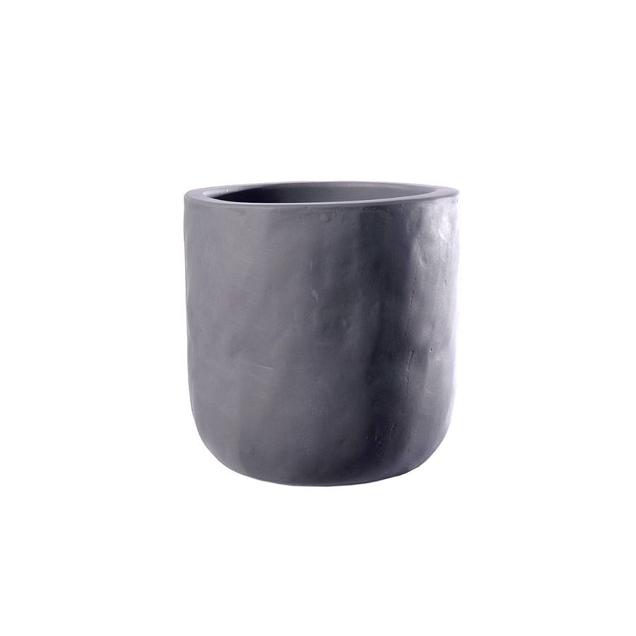 Supergreens Γλάστρα Τσιμεντένια Στρογγυλή StoneCast Γκρι 25x25x25 εκ.