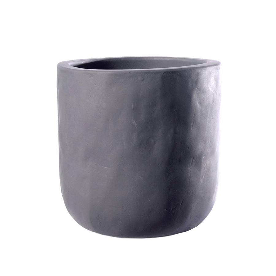 Supergreens Γλάστρα Τσιμεντένια Στρογγυλή StoneCast Γκρι 38x38x38 εκ.
