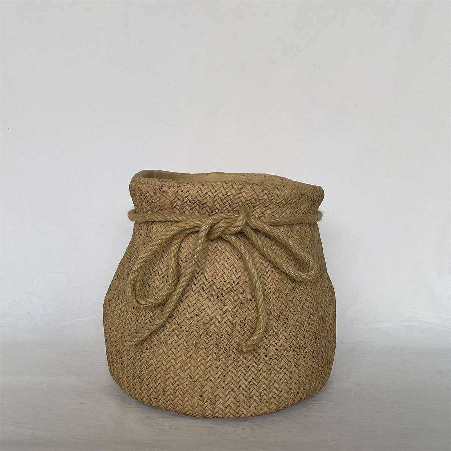 Supergreens Γλάστρα Τσιμεντένια Στρογγυλή Cordia Καφέ 29x27.5x28 εκ.