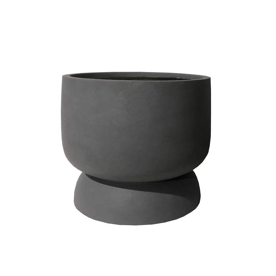 Supergreens Γλάστρα Πήλινη Κύλινδρος Grigio Γκρι M 44x44x46 εκ.