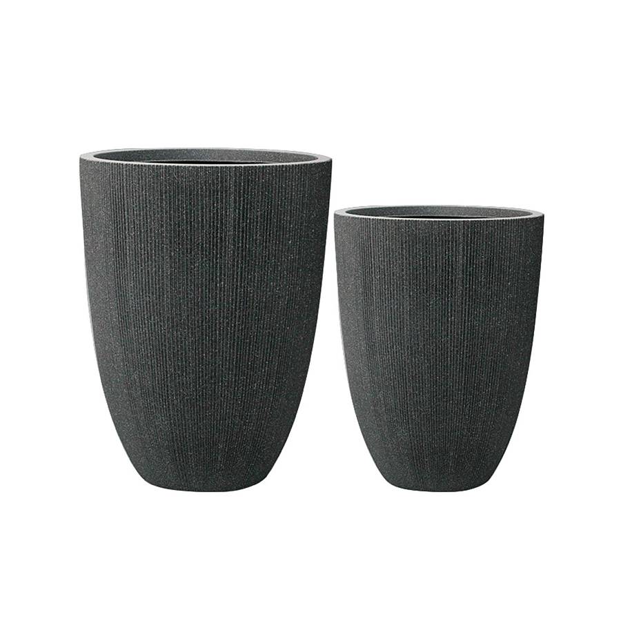 Supergreens Γλάστρα Ρητίνης Κυλινδρική Noir Column Μαύρη S 37x37x48.5 εκ.